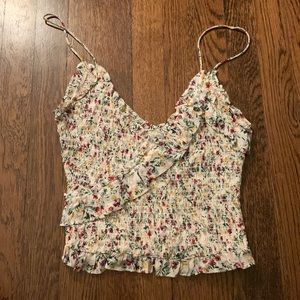 CAREN FORBES SMOCKED TOP